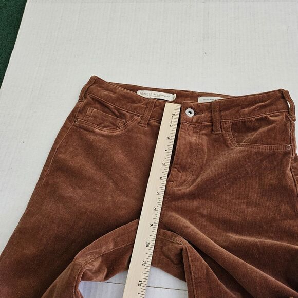 Pilcro & The Letterpress Jeans 29 Brown Corduroy High-Rise Skinny Ankle Stretch‎ - Picture 10 of 11